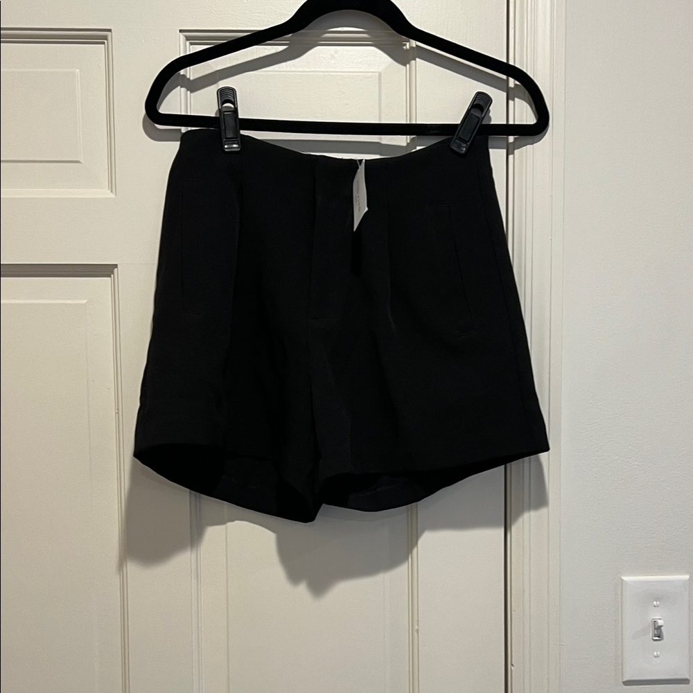 Elegant Black High Waist Women's Shorts